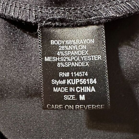 Ro & De Black Dressy Sleeveless Top Back Zipper Back Sheer Diamond Mesh Cutouts - Picture 8 of 9